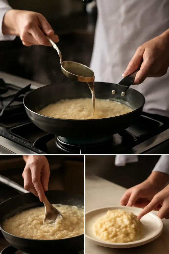 Risotto: timing and technique