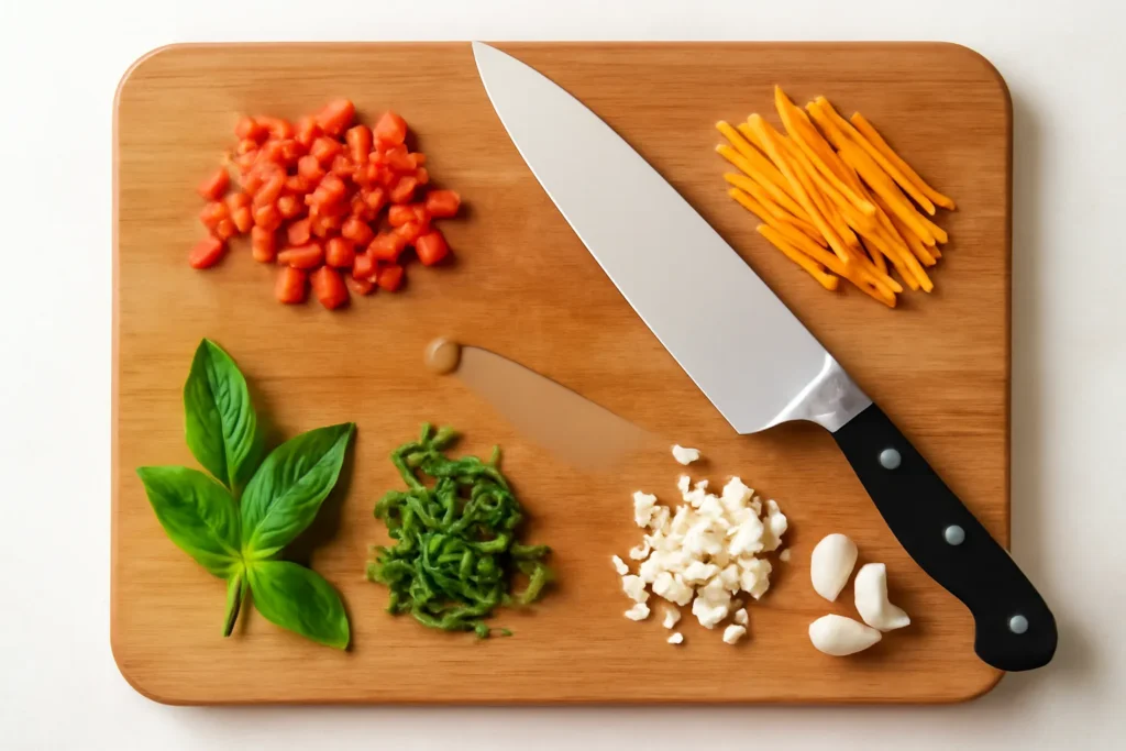 Professional knife skills for Italian prep