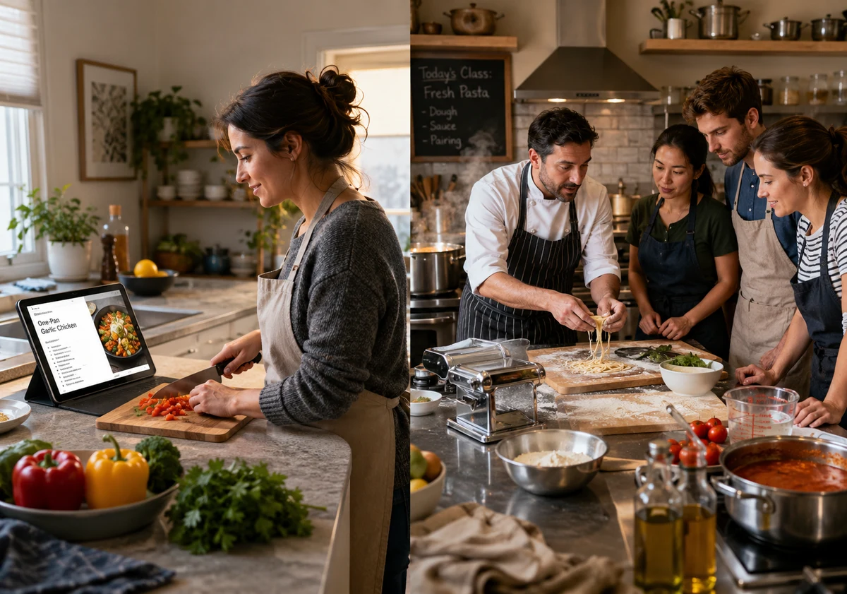 Cooking Classes vs Learning at Home: Which Builds Real Kitchen Confidence